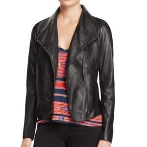 AQUA🖤Leather Moto Asymmetrical Butter Soft Jacket